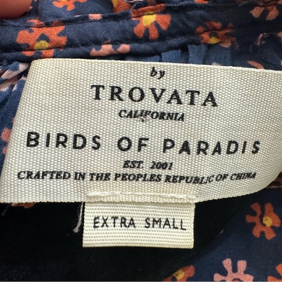 Trovata Birds of Paradis Nancy Midi Dress Floral Short Sleeve XS - Picture 8 of 8